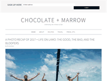 Tablet Screenshot of chocolateandmarrow.com